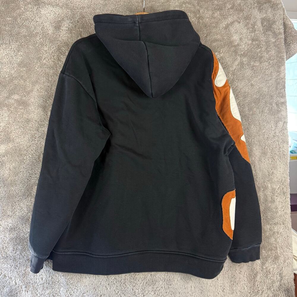 Coursemys Black Skeleton Hoodie L Large Y2K Super Thick RARE Skater Punk - Picture 4 of 13